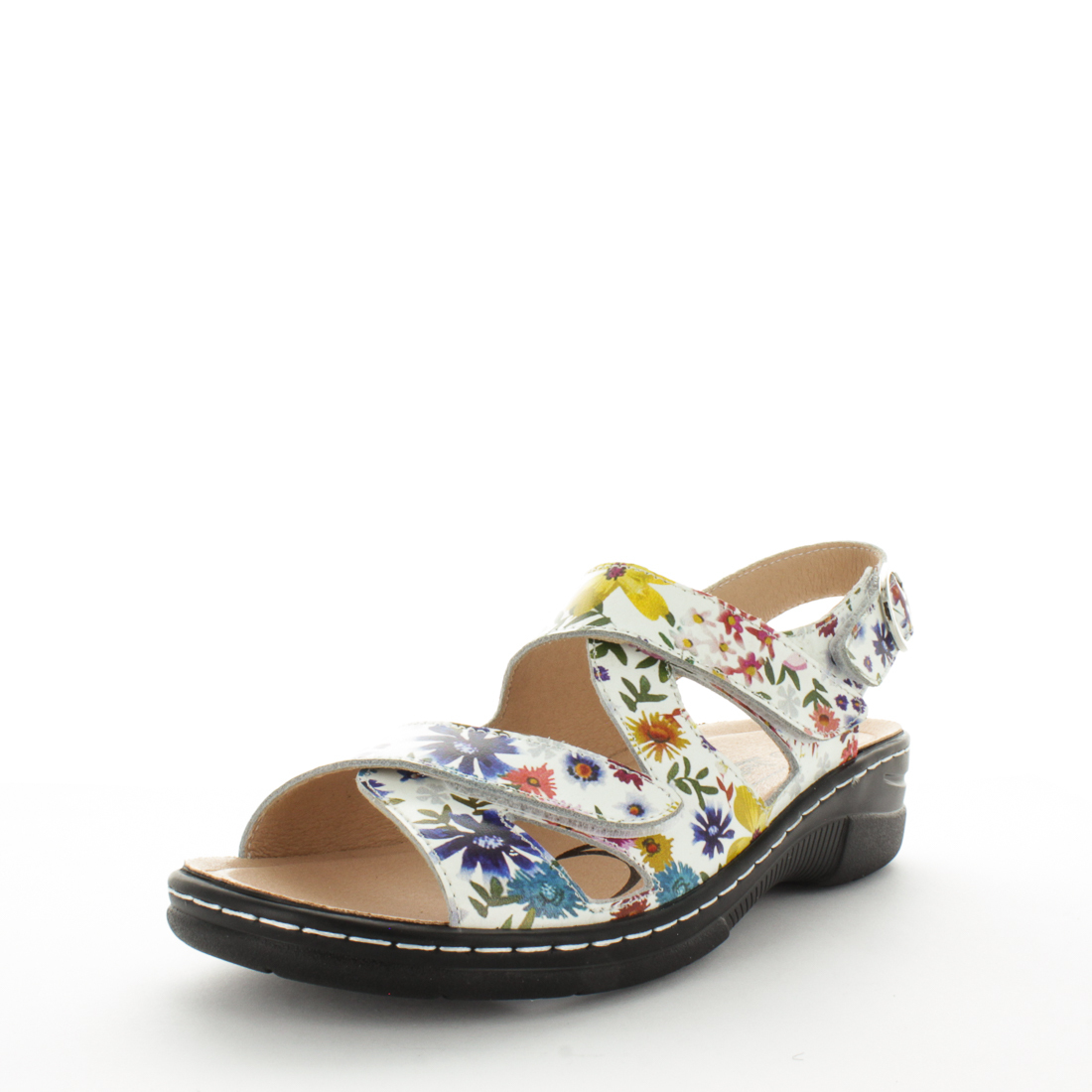 V717-JBCOMICAL-WHITEPRINT-37-188854-00 JUST BEE Women's COMICAL Sandals White Print 37EU - Image 1
