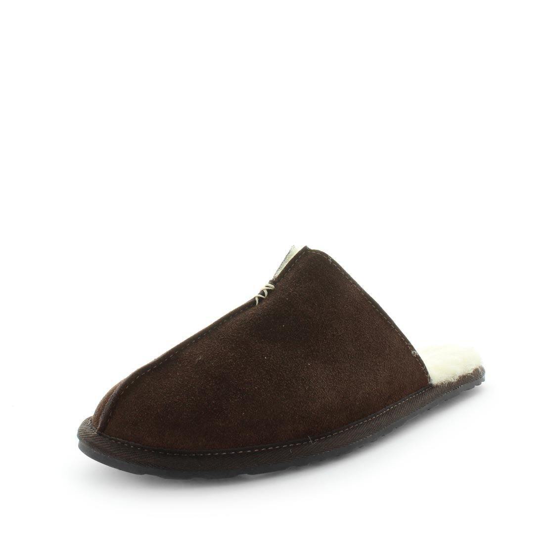 V717-JBCUFFS-CHOCOLATE-8-188799-00 JUST BEE Men's CUFFS Slippers Chocolate 8UK - Image 1