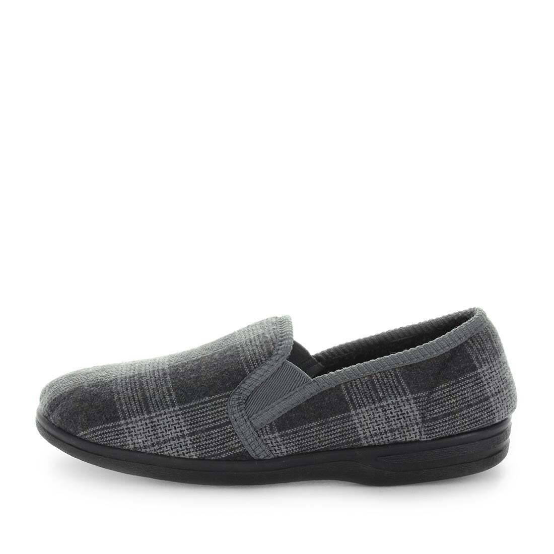 V717-PEDWORD-GREYCHECK-11-187078-00 Panda PEDWORD Slippers Uggs Grey Check Shoe 11 - Image 1