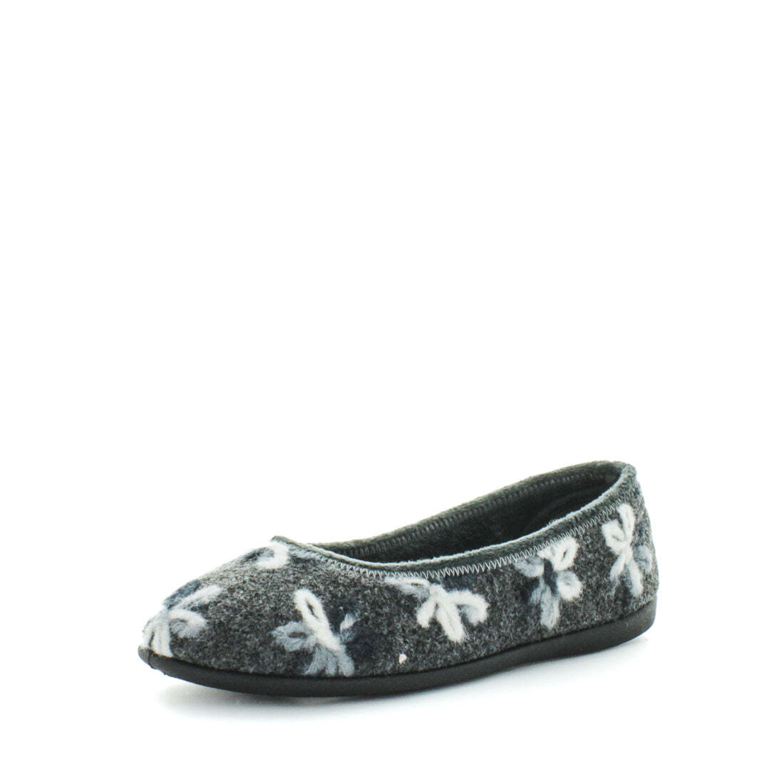 V717-PESPERA-DARKGREYEMB-5-186812-00 Panda PESPERA Slippers Uggs Dark Grey Embroidery Shoe 5 - Image 1