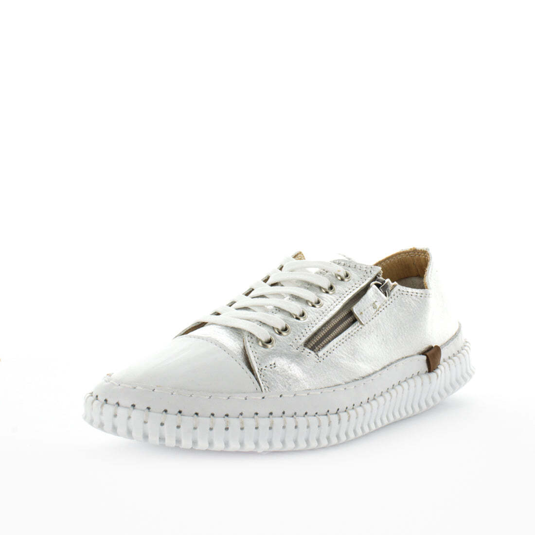 V717-STBANNAH-SILVER-40-193450-00 SOFT TREAD ALLINO Women's BANNAH Sneakers Silver Shoe 40EU - Image 1