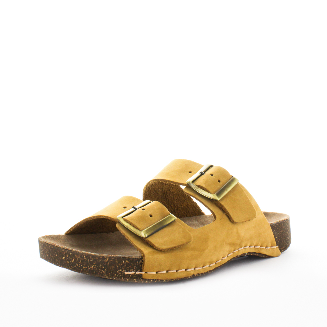 V717-STBRODIE-MUSNBC-38-194046-00 SOFT TREAD ALLINO Women's BRODIE Sandals Mustard Nubuck Shoe 38EU - Image 1