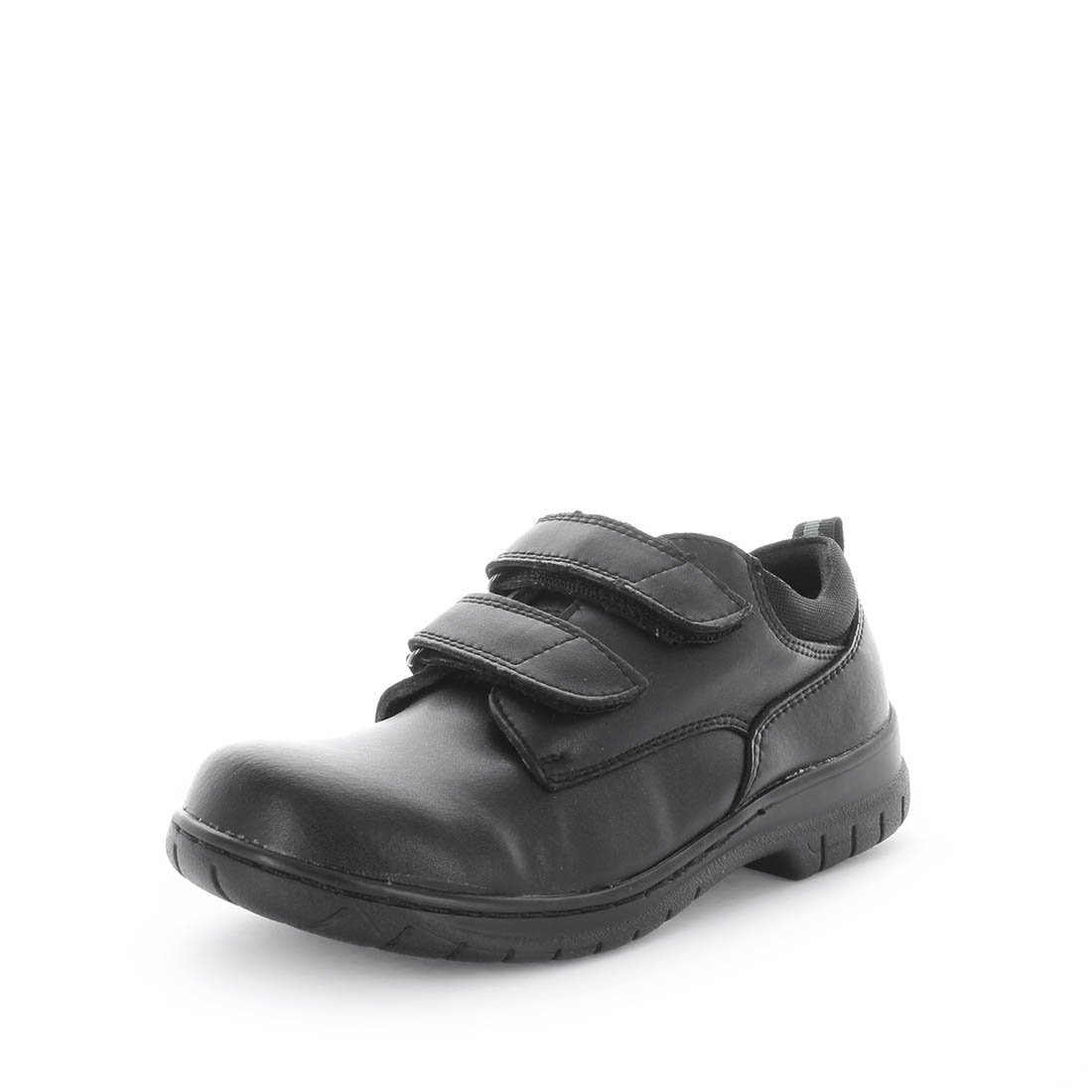 V717-WJACEN-BLACKSMOOTH-4-192709-00 WILDE SCHOOL Girl's JACEN School Black Smooth Shoe 4US - Image 1