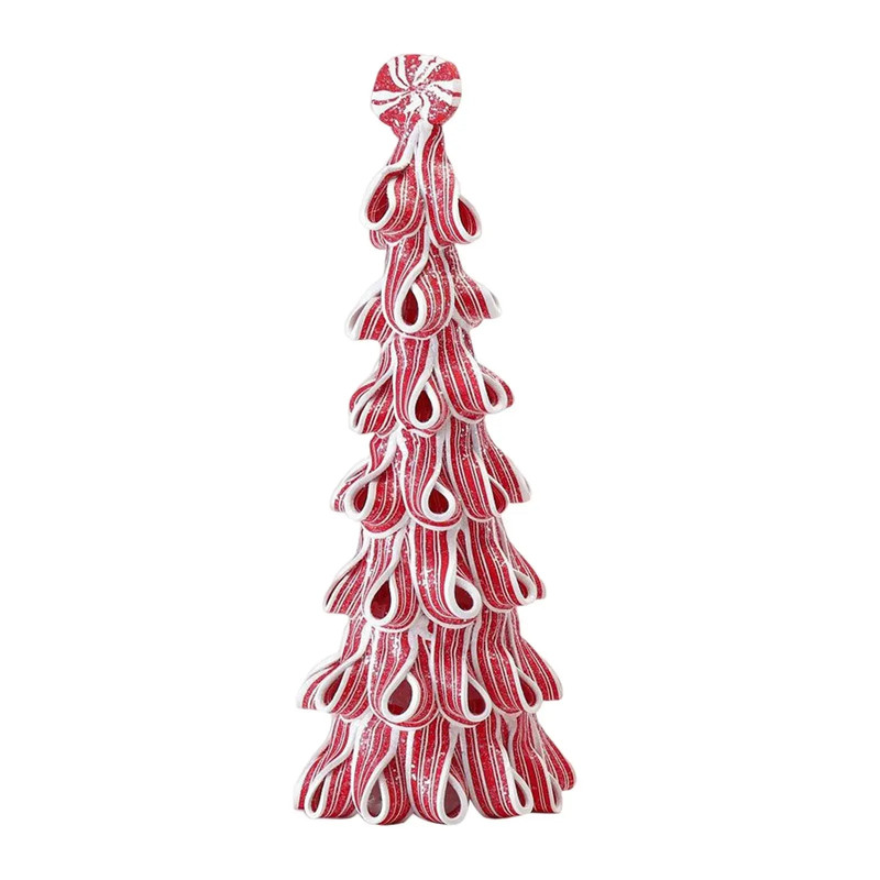 V728-1005007133281981-G-195122-00 Desktop Miniature Christmas Tree with Candy Cane Top - Image 1