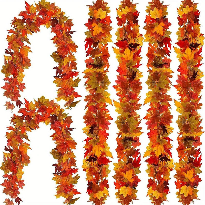 V728-1005007243935153-I-195120-00 2M Artificial Fall Maple Leaf Garland - Image 1