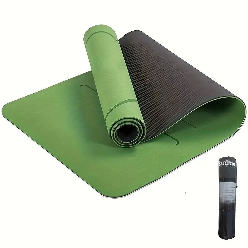 V733-YGMAT-6MM-GREEN-195523-00 Sport TPE Yoga Mat Exercise Workout Mats Fitness Mat for Home Gym Green 6mm - Image 1
