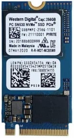 V743-EA248-202503121021-00 (Refurbished) Blue SN530 256GB M.2 2242 (with Extension Adapter to M.2 2280) NVME PCIe SSD - Image 1