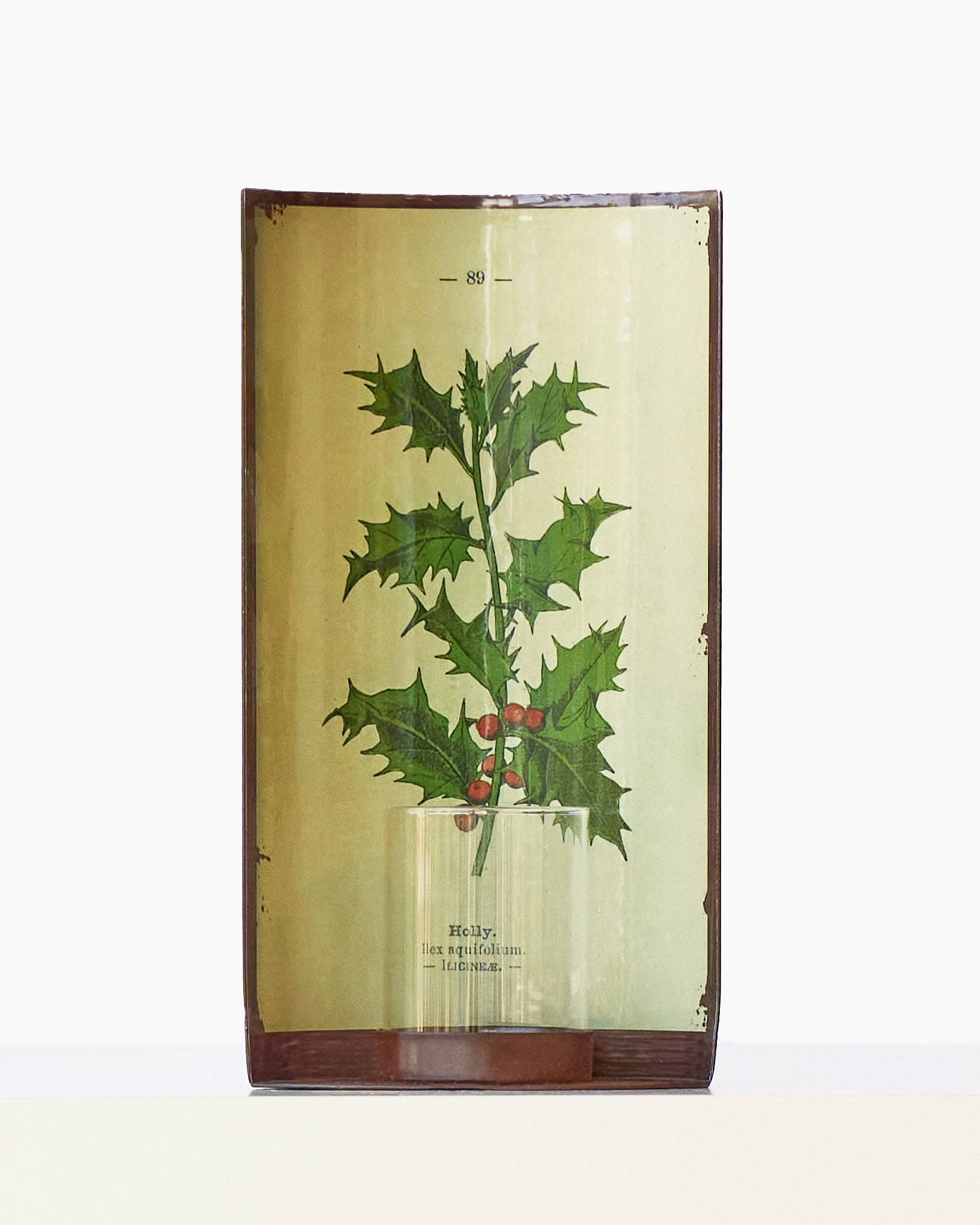 V758-CV20022-202505231053-00 casa-verde-vintage-tin-oval-sconce-holly-21cm - Image 1