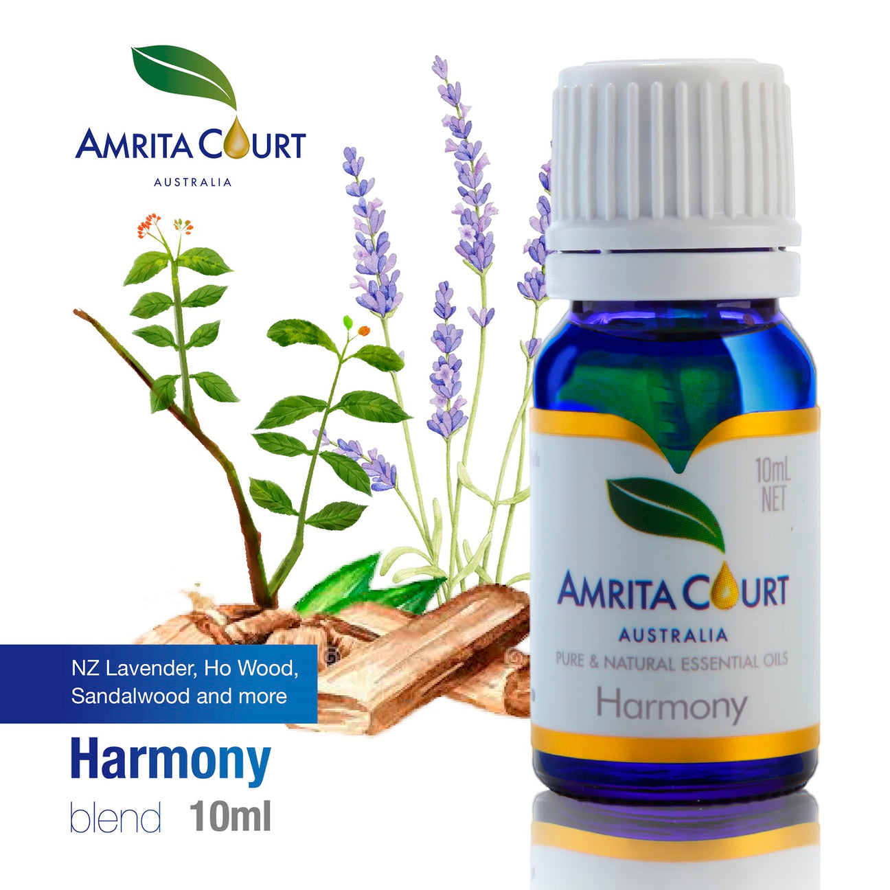 V760-A-6-195301-00 Amrita Court Pure and Essential Oils Harmony 10ml - Image 1