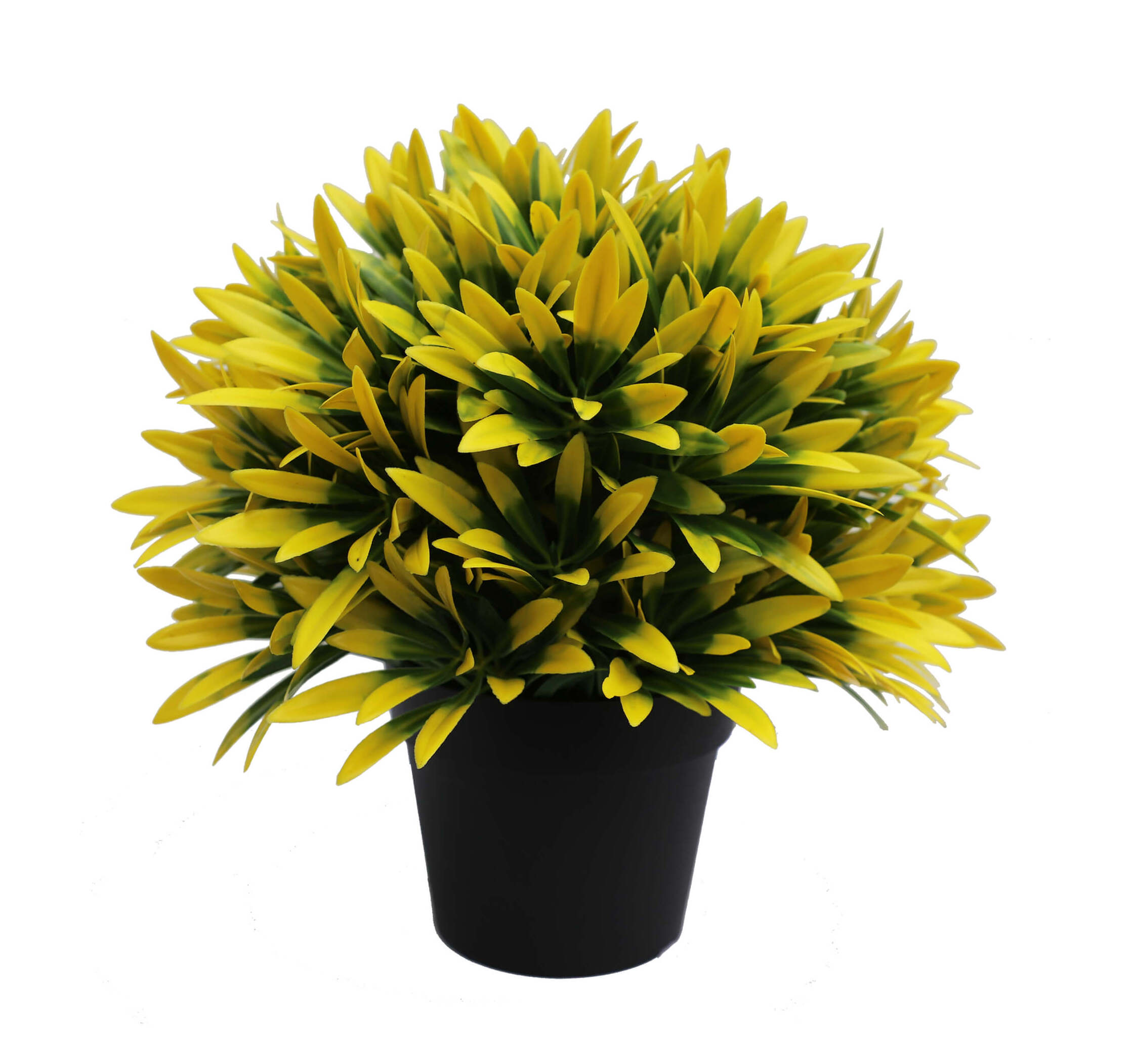 Small Potted Artificial Decorative Yellow Lily Plant UV Resistant 20cm - Image 1