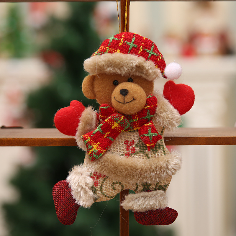 V888-ELOSUNG10364-204627-00 12pcs Dancing pendant bear for Christmas tree - Image 1