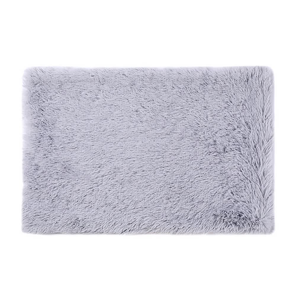V888-ELOSUNG10401-204261-00 Fluffy Pet Blankets-Soft Faux Fur, Anti-Anxiety Cozy Throws for Cats and Dogs, M 80*55cm Light Grey - Image 1