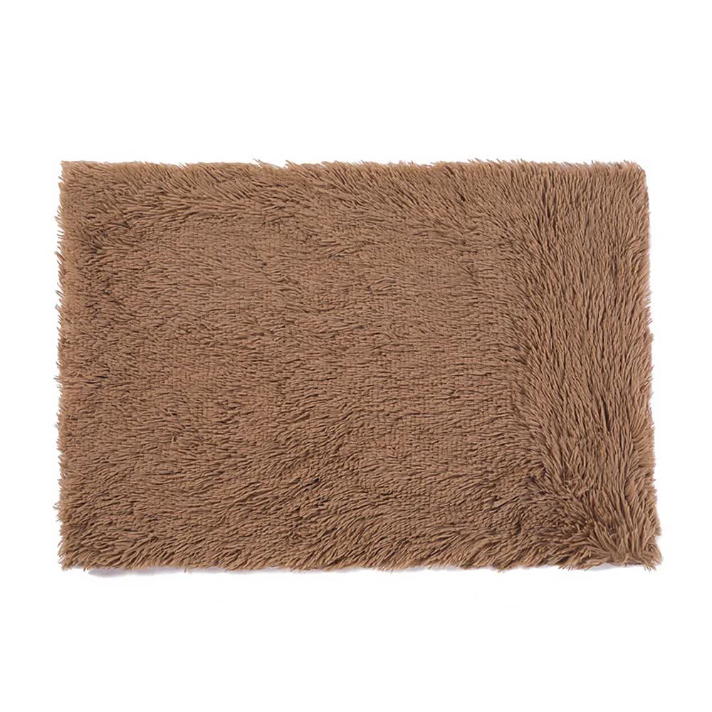 V888-ELOSUNG10404-204264-00 Fluffy Pet Blankets-Soft Faux Fur, Anti-Anxiety Cozy Throws for Cats and Dogs, M 80*55cm khaki - Image 1