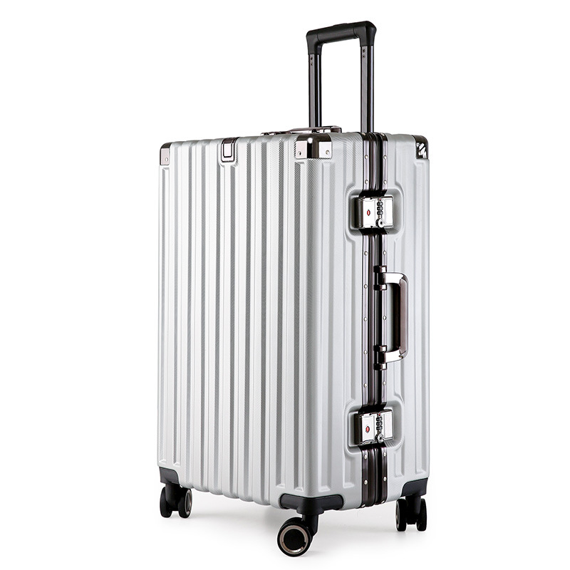 V888-ELOSUNG11010-206401-00 Aluminum Alloy Hard-Shell Suitcase with TSA Lock -22" Spinner Luggage in Silver - Image 1