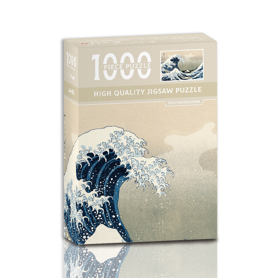 V888-ELOSUNG11189-208617-00 1000-Piece High-Quality Jigsaw Puzzle - The Great Wave off Kanagawa - Image 1