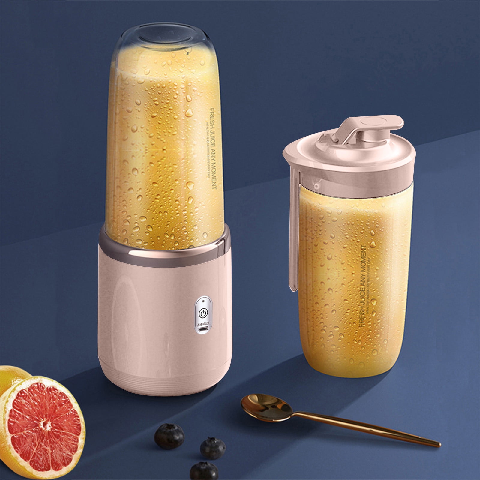 V888-ELOSUNG11401-209359-00 1 x Portable USB Pink Rechargeable Juicer Cup,Portable Blender for Smoothies and Juices - USB Rechargeable, Powerful & Compact - Image 1