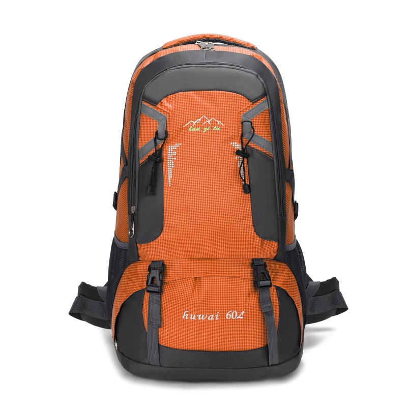 V888-ELOSUNG11504-209375-00 Large 60L Orange Waterproof Hiking Backpack for Travel, Camping, and Outdoor Adventures - Durable and Lightweight - Image 1