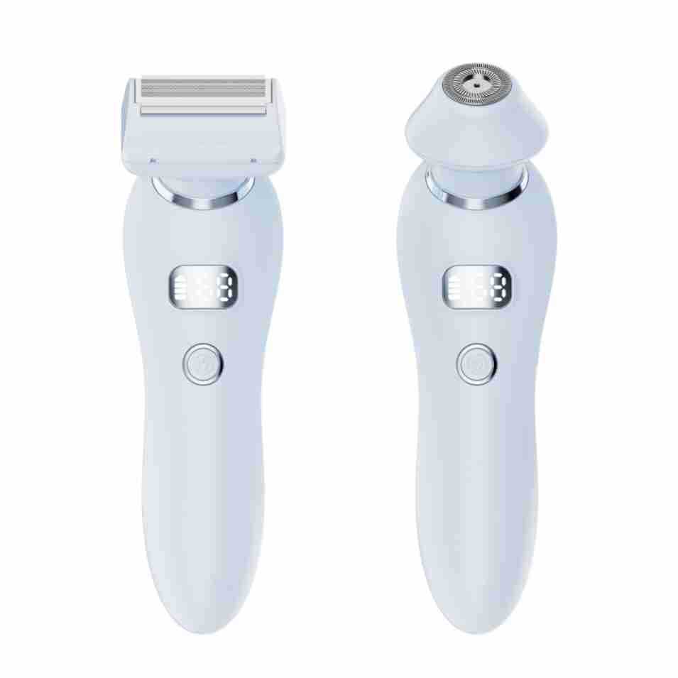 V888-ELOSUNG11602-209539-00 U34 Blue 2-in-1 Electric Razor for Women - Multifunctional Rechargeable Hair Removal Shaver - Image 1