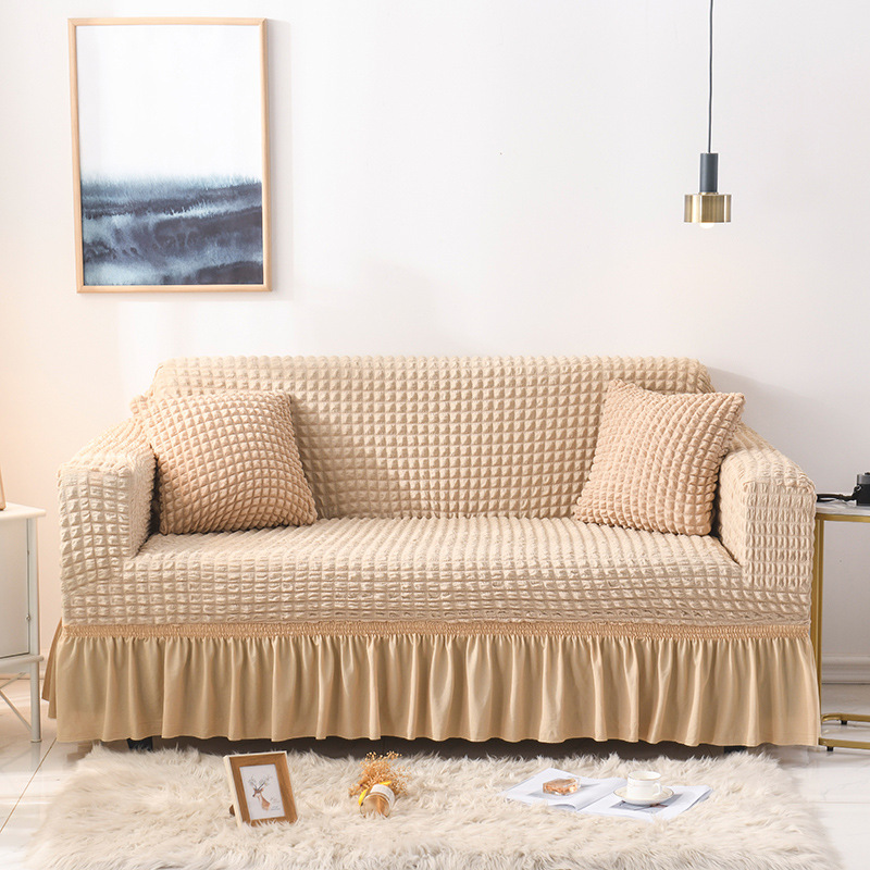 V888-ELOSUNG1189-202562-00 Elastic sofa cover-beige (190-230cm) - Image 1