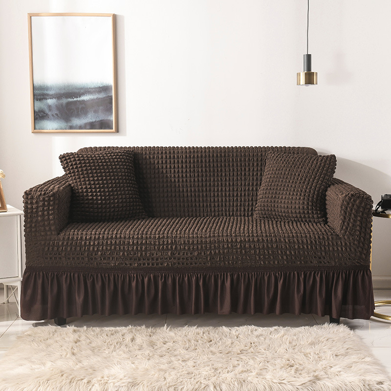 V888-ELOSUNG1202-202549-00 Elastic sofa cover coffee color (90-140cm) - Image 1