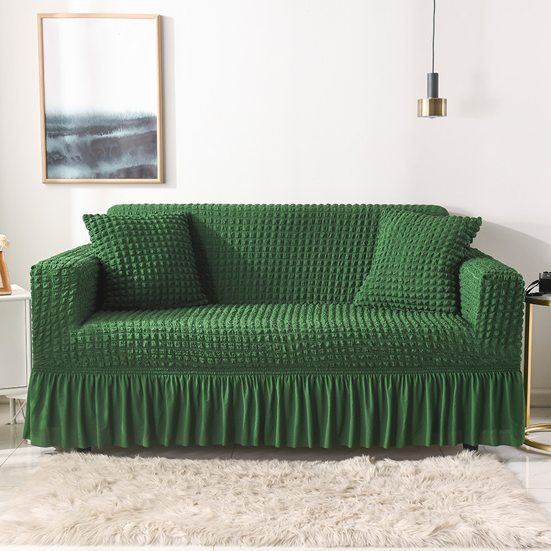V888-ELOSUNG1213-202539-00 Elastic sofa cover green (145-185cm) - Image 1