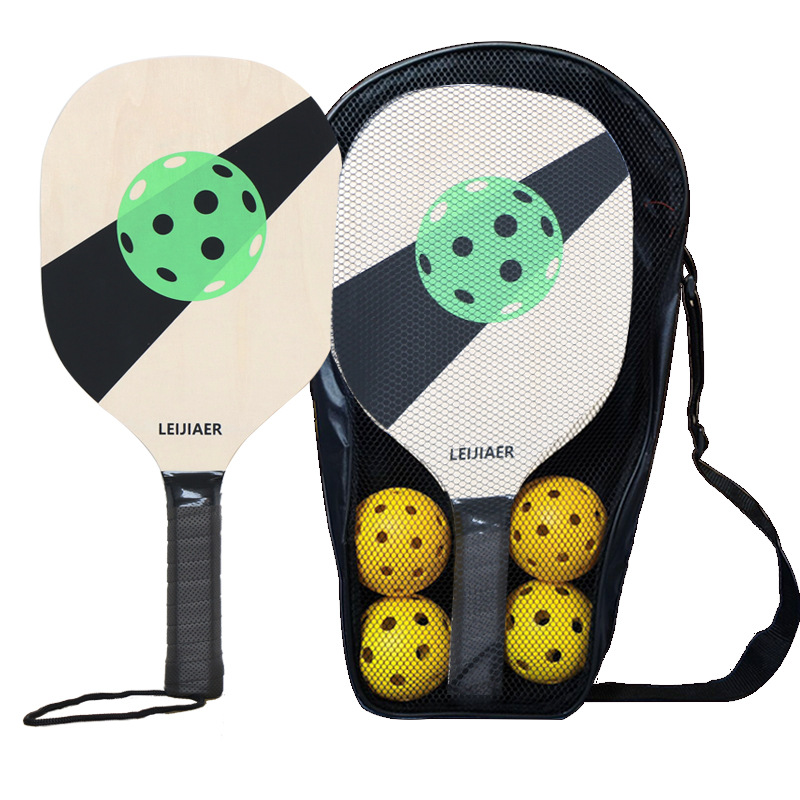 V888-ELOSUNG12361-211863-00 Green Standard Wooden Pickleball Paddle Set - Perfect for All Levels of Play - Image 1