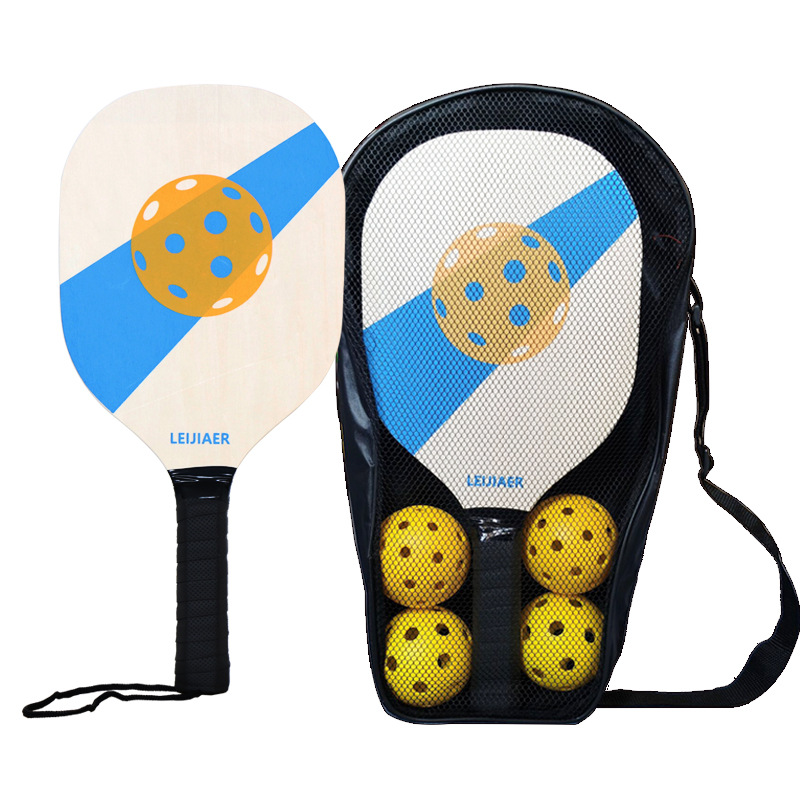 V888-ELOSUNG12362-211658-00 Blue Standard Wooden Pickleball Paddle Set - Perfect for All Levels of Play - Image 1