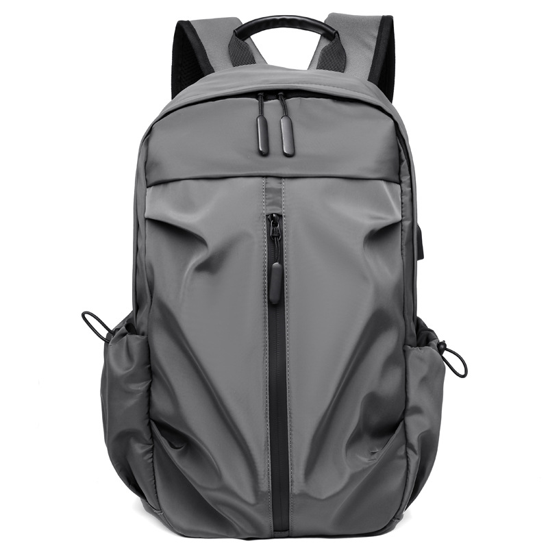 V888-ELOSUNG12426-212058-00 Grey Business Casual Laptop Backpack with USB Charging Port - Travel, Work, and Student Use - Image 1