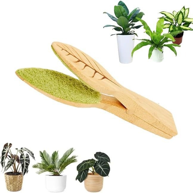 V888-ELOSUNG12465-211818-00 Portable Leaf Cleaning Brush – Creative Plant Leaf Cleaner for Indoor & Outdoor Use - Image 1
