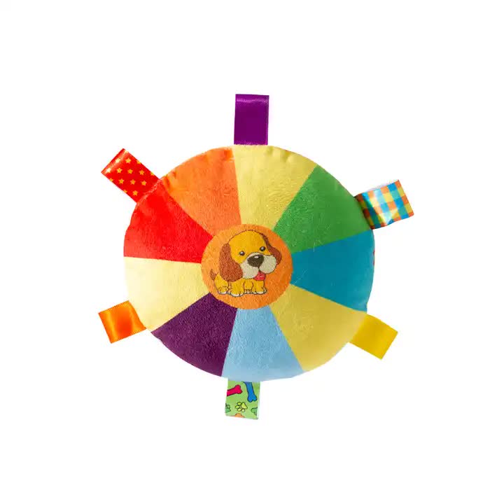 V888-ELOSUNG13027-210090-00 3 pcs dog pattem Plush Dog Chew Toy with Sound | Interactive Frisbee for Teeth Grinding & Play | Durable Non-Toxic Pet Toy - Image 1