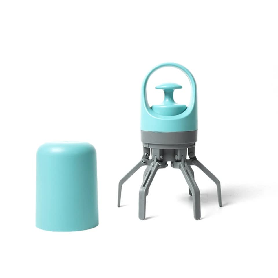 V888-ELOSUNG13030-210256-00 Blue Portable Dog Poop Scooper – Outdoor Pet Waste Picker, Six-Claw Dog Waste Tool for Easy Clean-Up, Travel-Friendly - Image 1