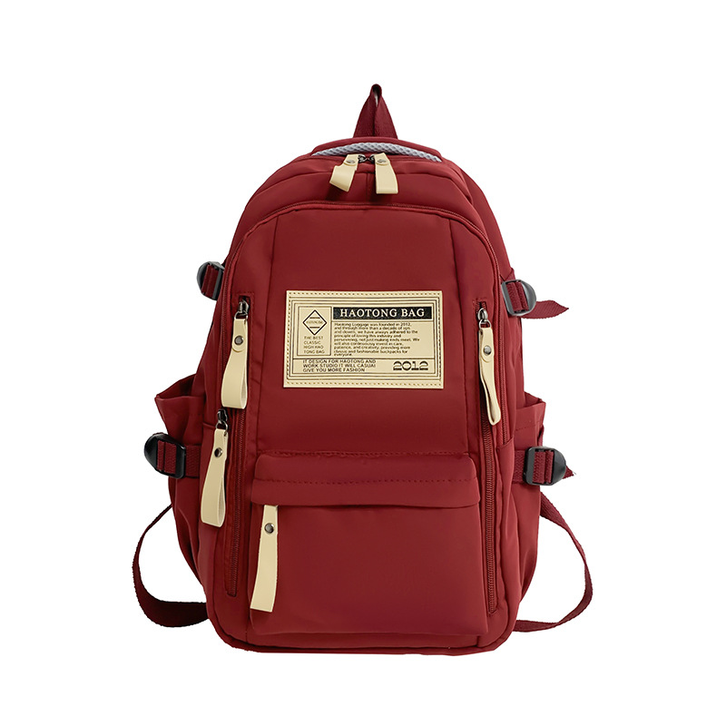 V888-ELOSUNG13087-210236-00 Red Stylish and Simple Backpack for High School and College Students – Trendy Women’s Casual Backpack for Travel and Daily Use - Image 1