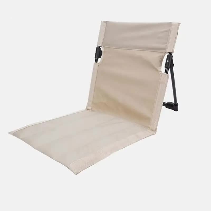 V888-ELOSUNG13209-210626-00 White Outdoor Folding Lawn Chair with Backrest - Lightweight, Portable Camping Chair, Beach & Park Recliner, Easy-to-Carry for Relaxing Outdoors - Image 1