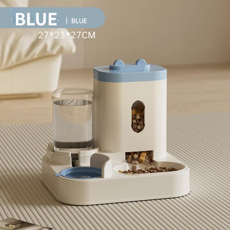 V888-ELOSUNG13237-210647-00 Blue Automatic Pet Feeder and Water Dispenser - Smart Dog Bowl & Cat Feeder, Universal Pet Feeding Station, Electric Pet Water Fountain - Image 1