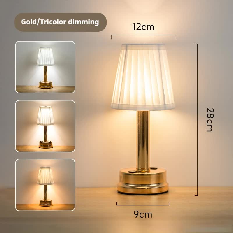 V888-ELOSUNG13526-211820-00 Gold Creative LED Rechargeable Table Lamp | 3 Adjustable Light Modes | Touch Control | USB Charging | Modern Atmosphere Light for Bar, Restaurant, Cafe, and Home Decor - Image 1