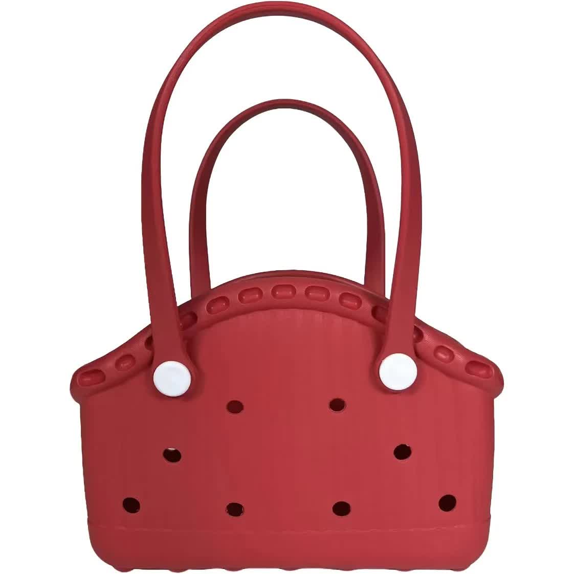 V888-ELOSUNG13627-212338-00 Red Portable EVA Pet Handbag - DIY Custom Decoration Carrier for Small Pets, Beach, and Outdoor Use (Large Capacity) - Image 1