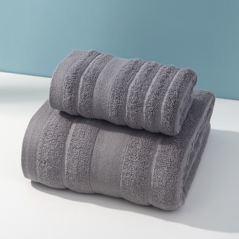 V888-ELOSUNG14502-225026-00 Dark gray Premium Soft Cotton Towels Set Absorbent, Quick-Dry, Comfortable and Durable, Available in Multiple Colors - Image 1