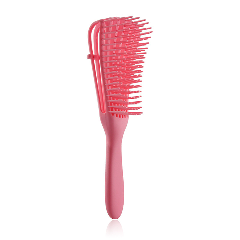 V888-ELOSUNG15106-211791-00 3PCS Pink Octopus-Style Detangling Brush - 8 Flexible Arms for Effortless Hair Styling - Image 1