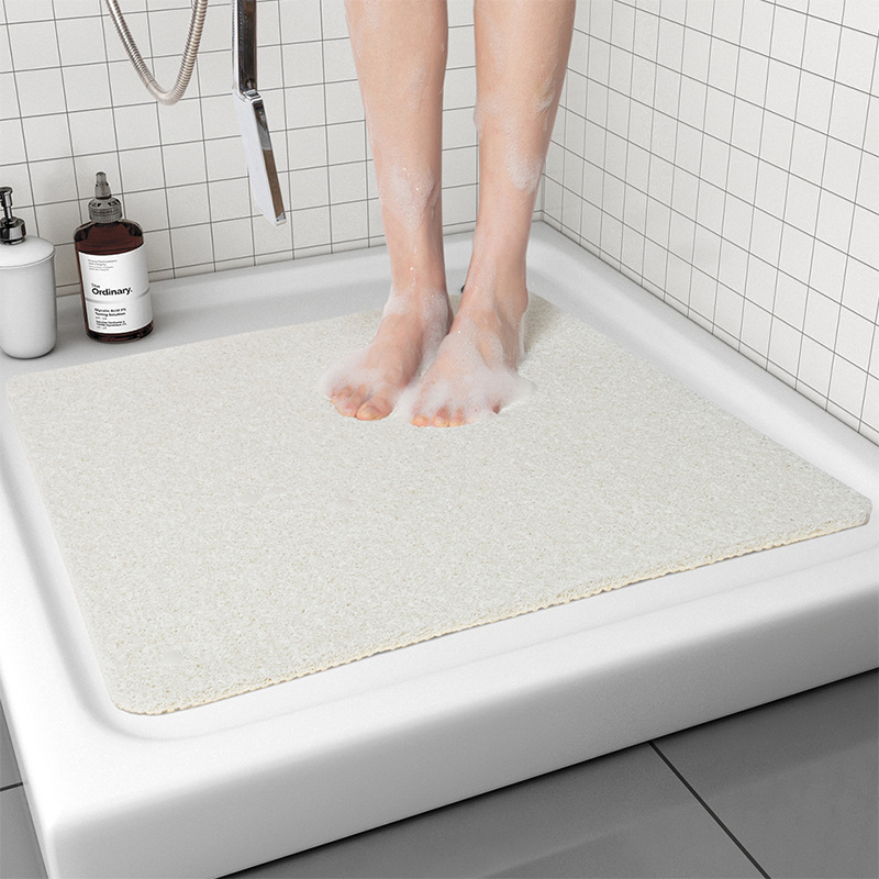 V888-ELOSUNG15202-212493-00 White Non-Slip Loofah-Style Bathroom Mat - Quick-Dry and Soft 40*80cm - Image 1