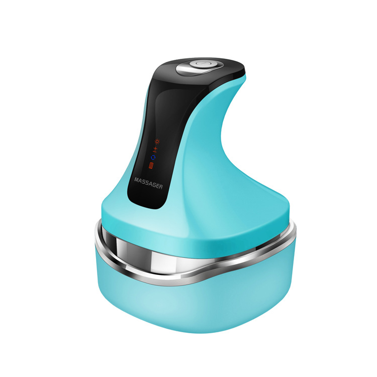 V888-ELOSUNG15466-213770-00 Blue Rechargeable Electric Scalp Massager with Adjustable Speeds and LED Therapy - Image 1