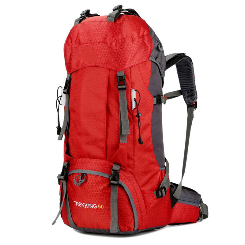 V888-ELOSUNG15467-213848-00 Red 60L Waterproof Hiking Backpack with Multi-Pocket Design for Outdoor Adventures - Image 1