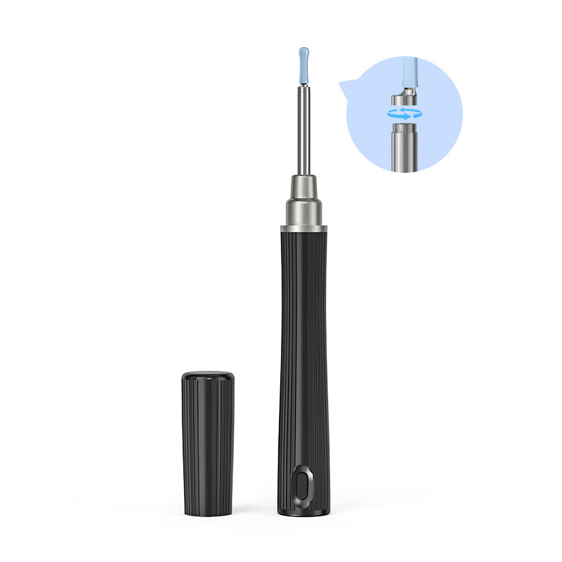 V888-ELOSUNG15491-214149-00 Black Smart Visual Ear Cleaning Stick with 1080P Camera and Rechargeable Battery - Image 1