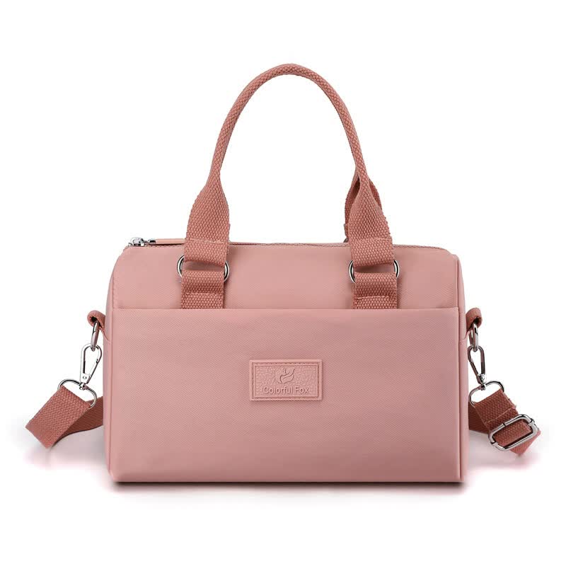 V888-ELOSUNG15696-215121-00 0485# Pink Multifunctional Nylon Shoulder Bag - Lightweight and Spacious Handbag for Women, 20x15x11cm - Image 1