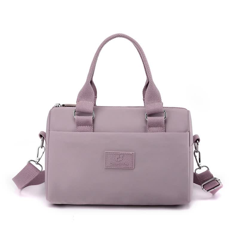 V888-ELOSUNG15697-215123-00 0485# Purple Multifunctional Nylon Shoulder Bag - Lightweight and Spacious Handbag for Women, 20x15x11cm - Image 1