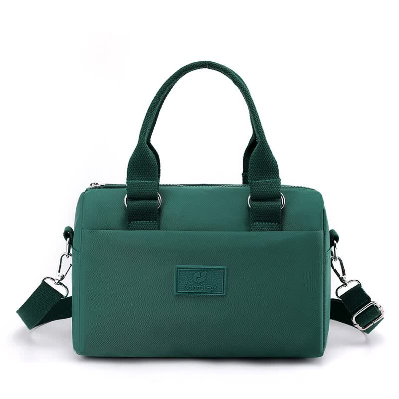 V888-ELOSUNG15701-215151-00 0485# Green Multifunctional Nylon Shoulder Bag - Lightweight and Spacious Handbag for Women, 20x15x11cm - Image 1