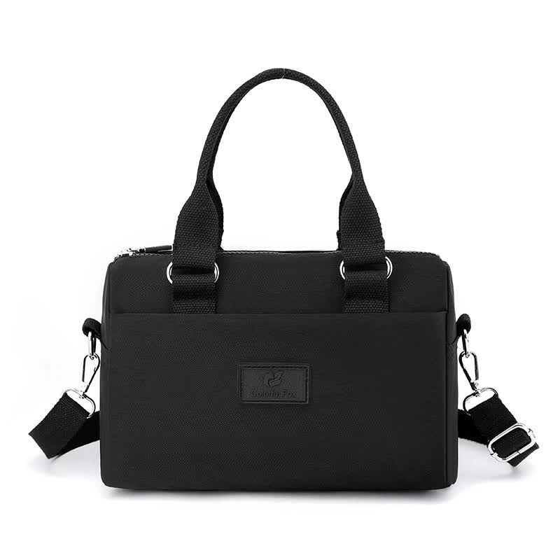V888-ELOSUNG15712-215204-00 0486# Black Multifunctional Nylon Shoulder Bag - Lightweight and Spacious Handbag for Women, 27x18x14cm - Image 1