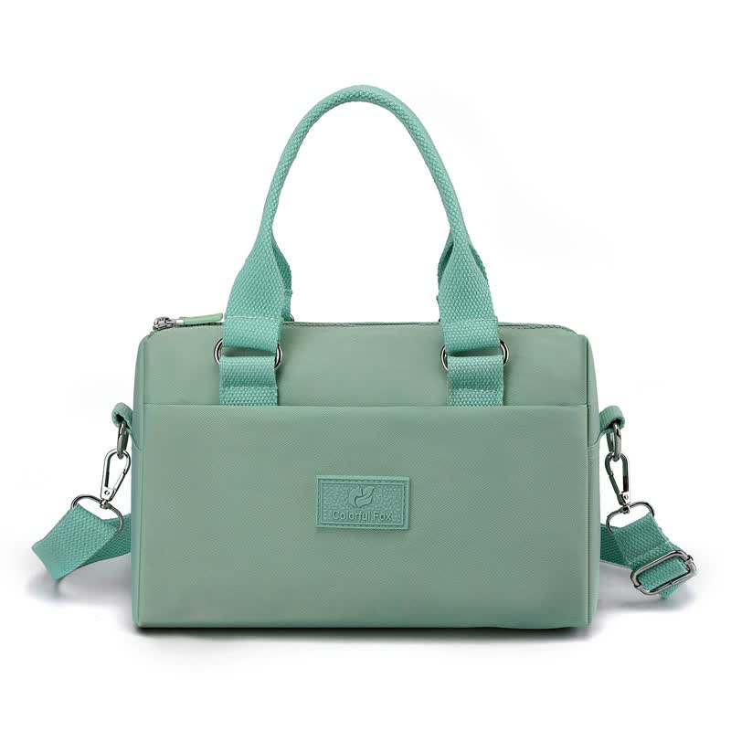 V888-ELOSUNG15716-215212-00 0486# Light Green Multifunctional Nylon Shoulder Bag - Lightweight and Spacious Handbag for Women, 27x18x14cm - Image 1