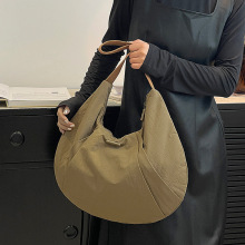 V888-ELOSUNG15742-215549-01 Green Waterproof Nylon Lightweight Tote Shoulder Bag - Stylish and Spacious for Daily Commute and Outdoor Activities - Image 1