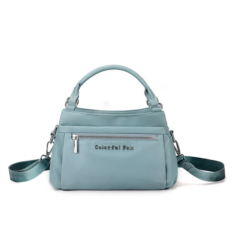 V888-ELOSUNG15786-215765-00 Blue Waterproof Nylon Crossbody Bag - Lightweight and Adjustable Strap Shoulder Bag for Women - Image 1