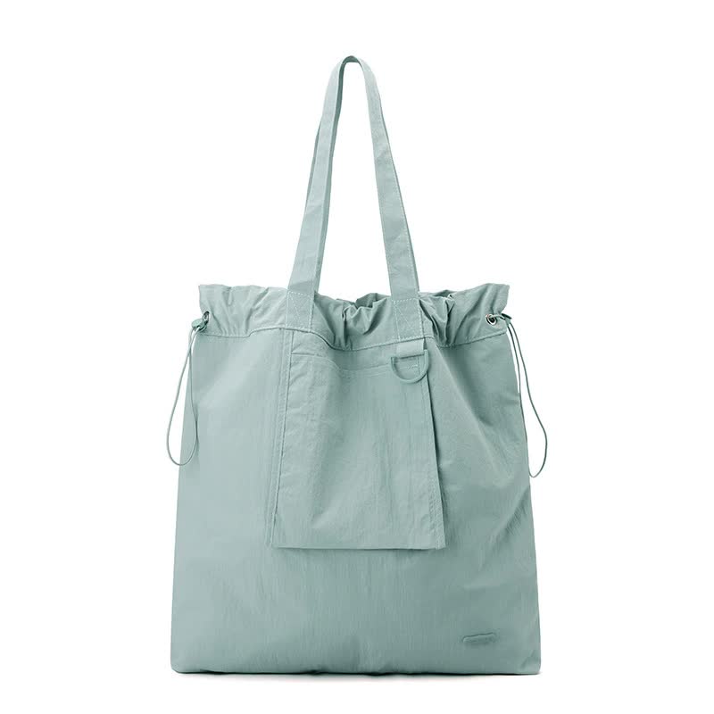 V888-ELOSUNG15797-216228-00 Light Green Large Capacity Tote Bag - Lightweight Single Shoulder Bag for Commute, Casual Outings, and Shopping - Image 1